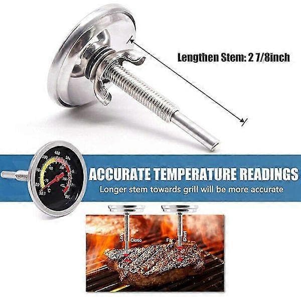 BBQ Kolgrill Röktermometer Temperaturmätare Pit Grilltermometer fq