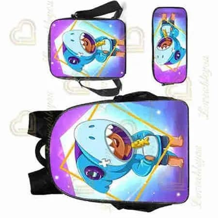 Ryggsäck Anime Karaktärer Väskor Barn Tryckta Skolväskor Pennfodral Spel Canvas Stretch Dubbla Lager Stor Kapacitet Skolmaterial HYBD034 HYBD034