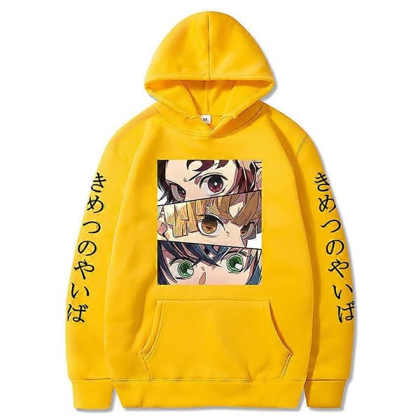 Demon Slayer hættetrøje unisex White M