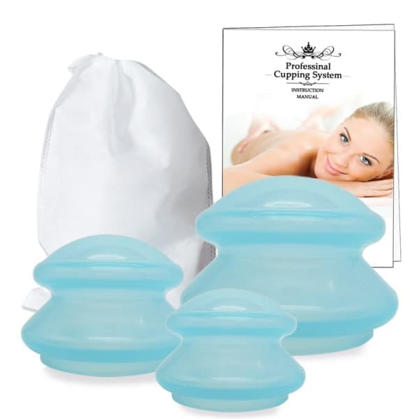 3-pack koppning för helkroppsmassage, hemvakuumkoppning, transparent, 3-pack