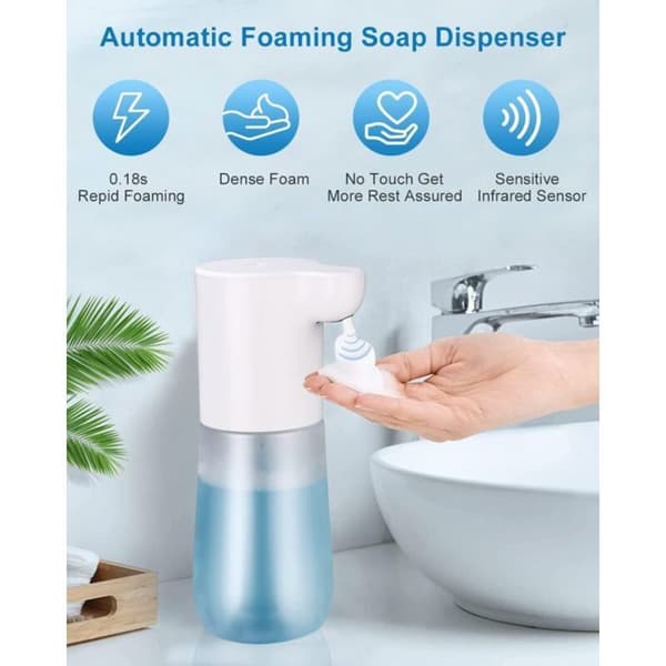 Automatisk sæbedispenser, 600 ml automatisk sæbedispenser med USB-genopladning, IPX5 automatisk sæbedispenser