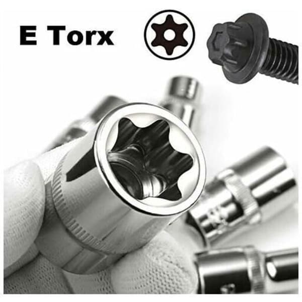 Sæt med 14 udvendige Torx-toppe E4-E24 E-Hex Torx