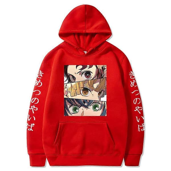 Demon Slayer huvtröja unisex White S