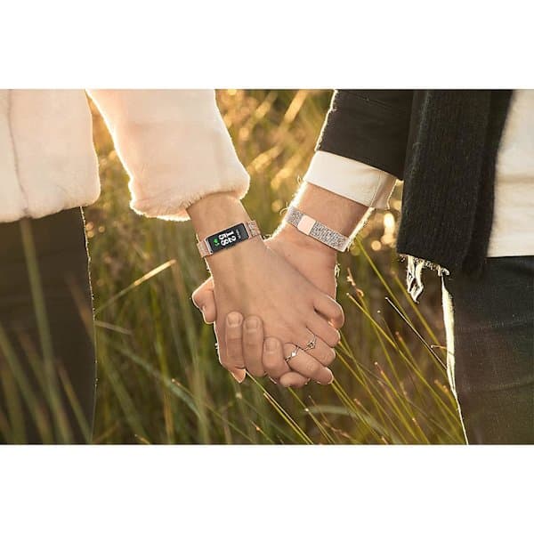 2-pak armbånd kompatibelt med Fitbit Inspire 2/ Inspire Hr/inspire, rustfrit stål