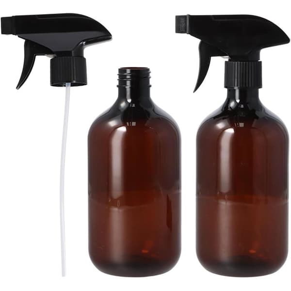 Sprayflaske - 2 stk. - Plastik - 500 ml - Genanvendelig - Have og Hjem - Brun