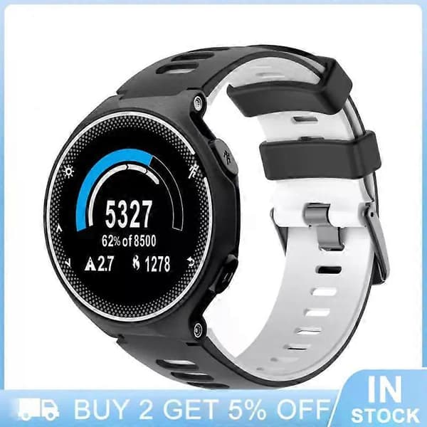 Smart tilbehør silikonerem 22 mm til Garmin Forerunner 735 Xt urrem tofarvet urrem blød Style C A2