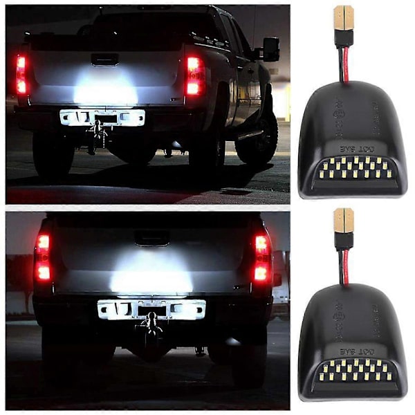 4 stk. Fuld LED Nummerpladelys Samling Erstatning til Chevy-Tahoe-GMC 2pcs