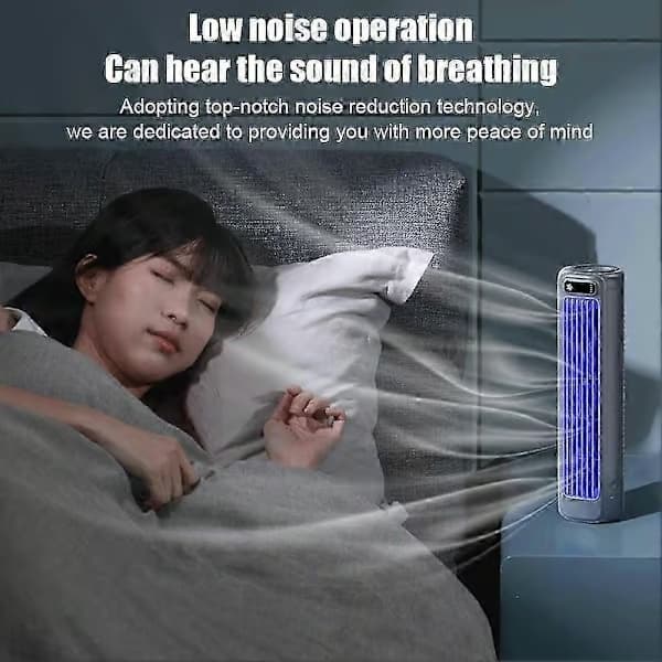 Bærbar køler Ace, bærbar aircondition køleventilator støjsvag med 3 hastigheder grey