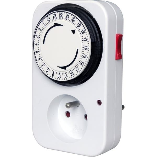 Mekanisk daglig timer, hvid, 220V, 15-minutters timer, energistyring, 3500W, hjem