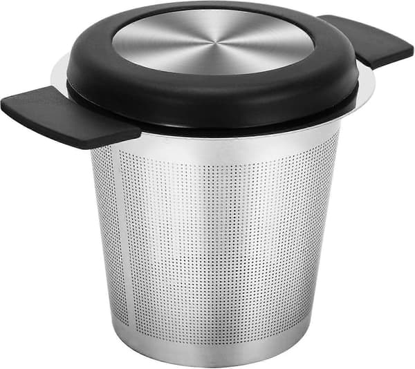 Ekstra finmasket te-infuser i rustfritt stål, te-sil med stor kapasitet