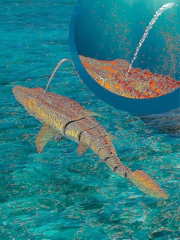 2023 Fjärrkontroll Mosasaurus Dinosaurieleksaker för barn, Uppgraderad Mosasaurus Vattenleksak