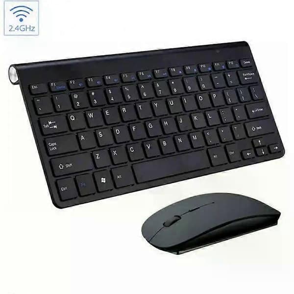 2.4g trådløst tastatur og mus, ergonomisk, bærbart i fuld størrelse, USB-interface, high-end mode sølvhvid Style B