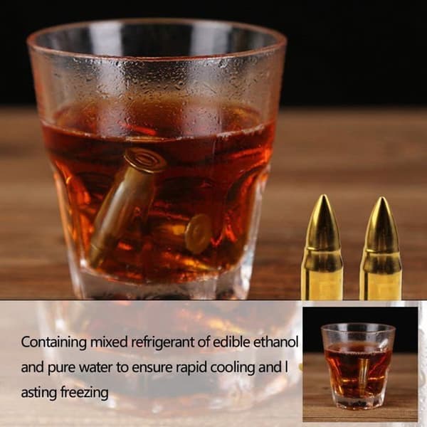 6 whiskyterninger i rustfrit stål - Genanvendelig form med base - Perfekt gave til whiskyelskere