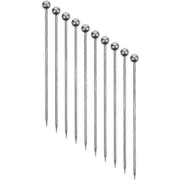 50 stykker cocktailpinde i rustfrit stål, metal martini-pinde 4,3 tommer