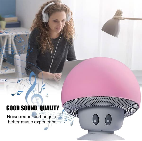Bærbar Bluetooth-høyttaler, sopphøyttaler, Bluetooth V2.1 med sugekopp, kompatibel med iPad, iPhone, Android-telefoner