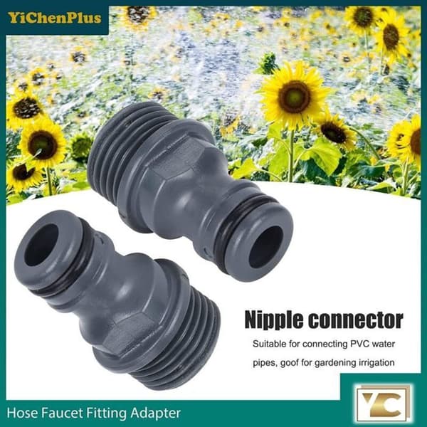 YiChenPlus 2-delad G1/2 utvändig gänga snabbkoppling nippel trädgårdsslang kran nippeladapter bevattningsverktyg