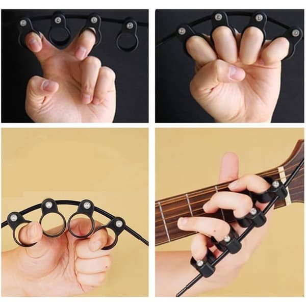 Gitarrfingerförlängare - 1 stycke - Svart ABS - Justerbar - Muskelstärkande - För gitarr