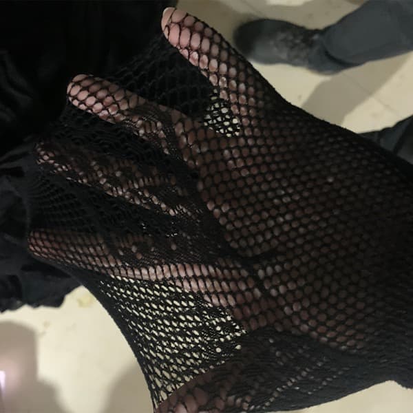 Sexy Fishnet Strømper til Kvinder med Ond Slange Jacquard Mønster Anime Strømper