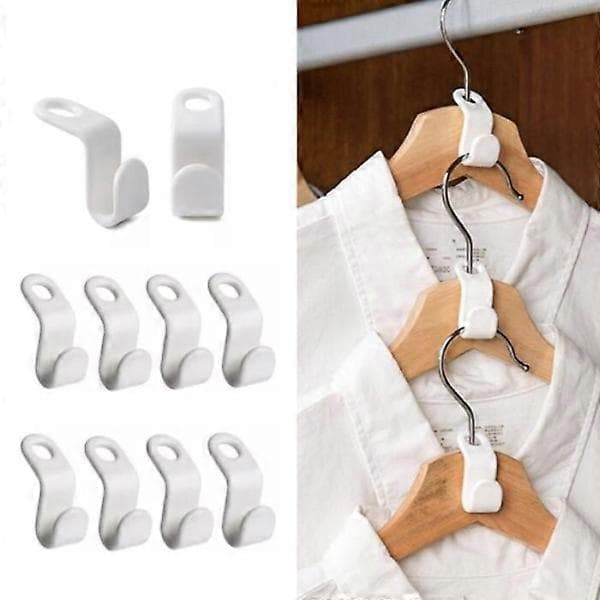 10-pak Bøjler - Forbindelseskrog - Organizer multicolour