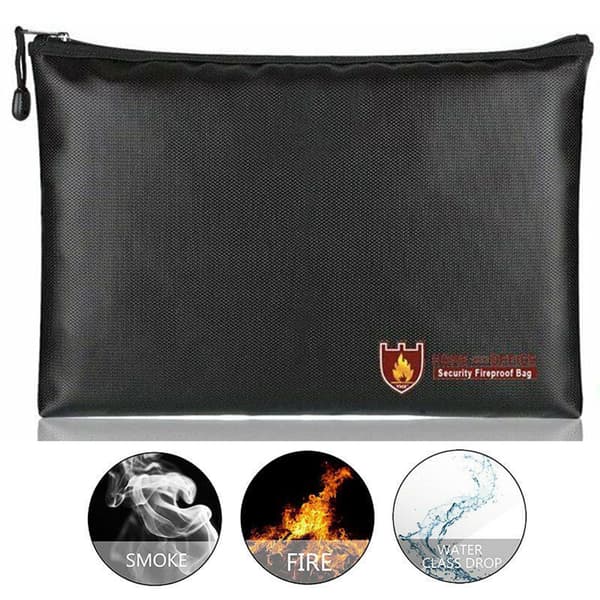 Brandsäker Dokumentväska Kassa Brandskydd Vattentät 34x25cm