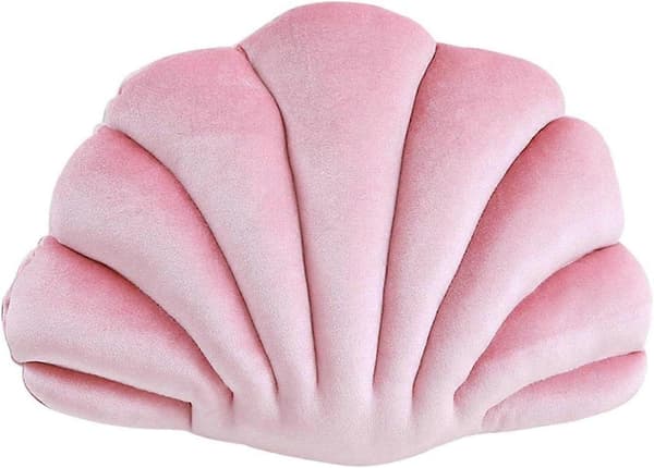 Snäckkuddar Musselkudde Golvkudde Multifunktionell Prydnadskudde för Soffa Säng Slitstark, Rosa
