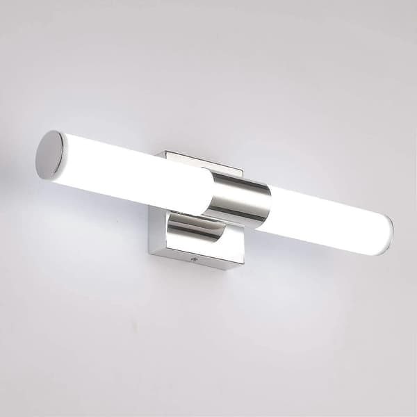 Badeværelsesbelysning, 7degobii 16\" Tommer 16w 6000k Krom LED Spejllamper Til Badeværelsesvæglamper Stangbelysning