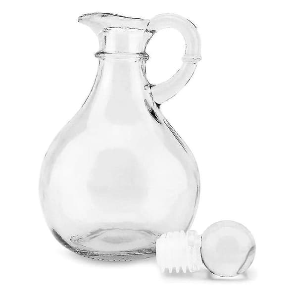 Glas Olje- och Vinägerflaskor (2-delat Set) Rund Glas Oljedispenserflaska Med Propp