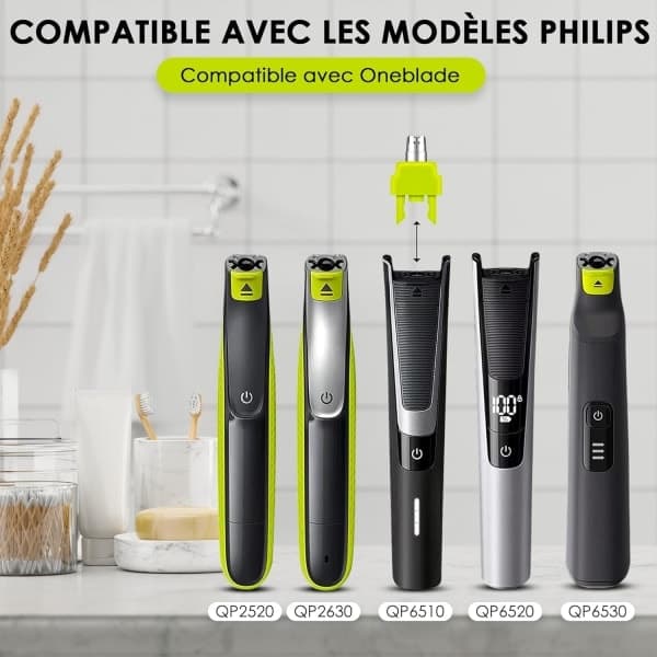1 stk Philips OneBlade nese- og øreblad, erstatningsblad