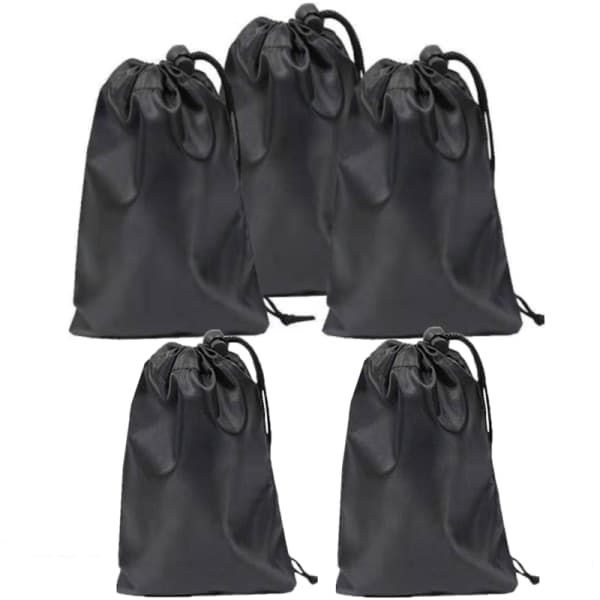 Förvaringsväskor med dragsko 5-pack 33×40 cm Svart