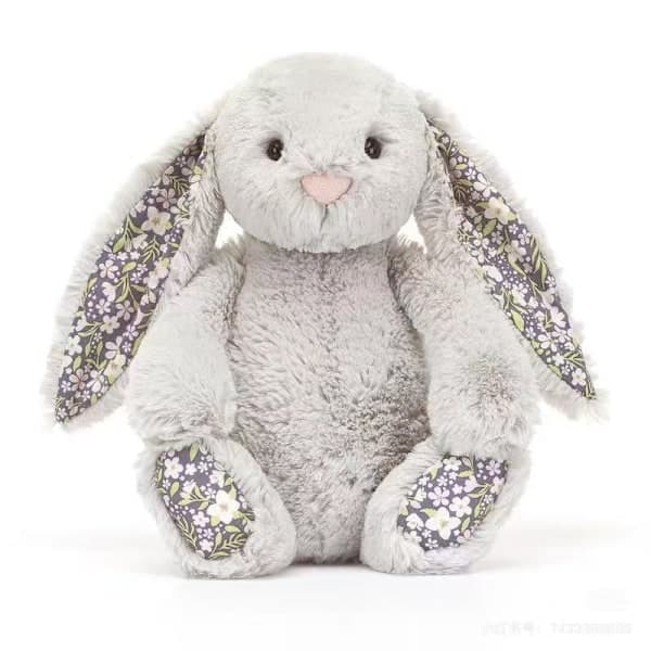 (Tidsbegrænset tilbud) Jellycat Blossom Bunny Cherry blødt legetøj medium 31 cm Silver