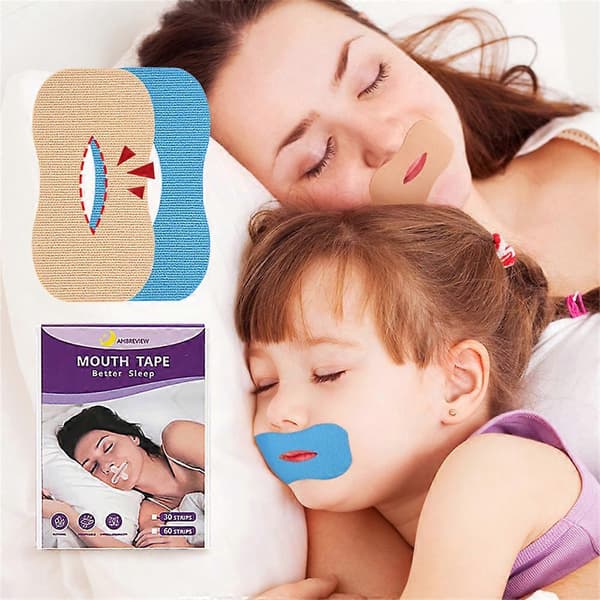 Munntape mot snorking for søvn, munntape mot snorking for mindre munnpusting, snorkelindring, søvnforbedring 90pcs/3boxes