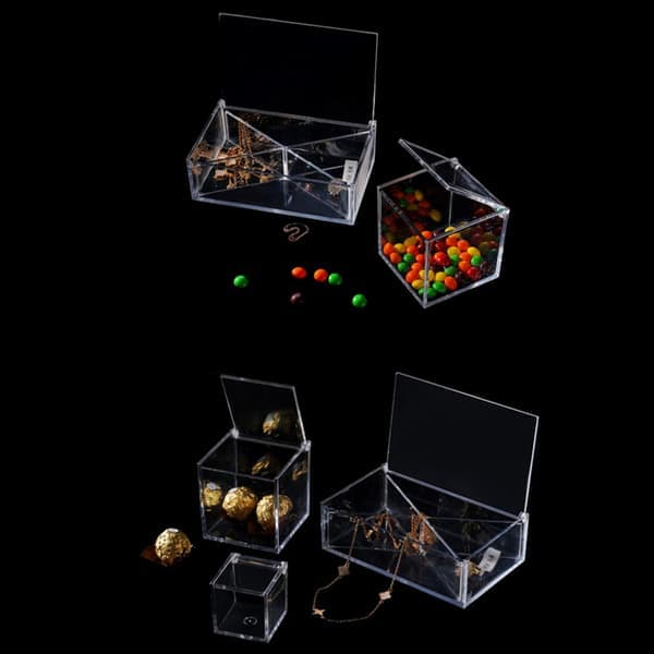Klar akrylkub presentförpackning av Plexi akrylglasplast 8x8x8cm 8x8x8cm