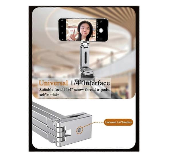 Magnetisk telefonstativ for iPhone, Magnetisk lommetelefonstativ i aluminium Grey