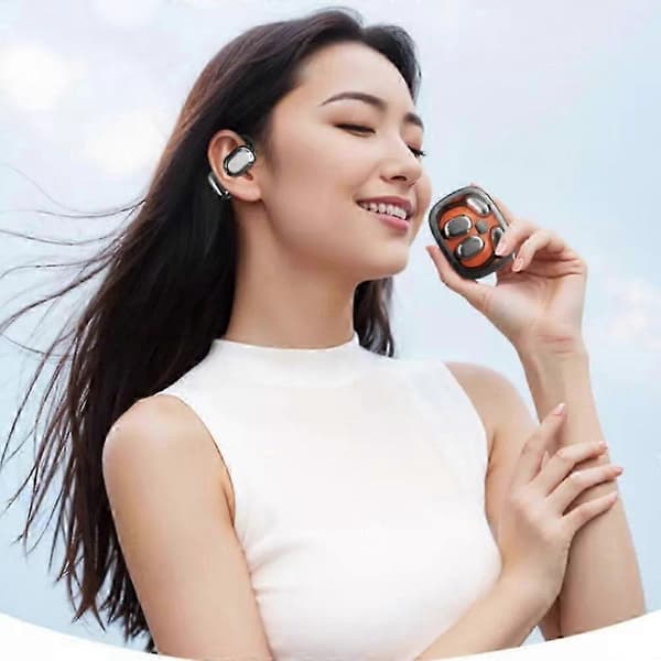 Bluetooth 5.4 Ekte Trådløse Åpne Hodetelefoner White