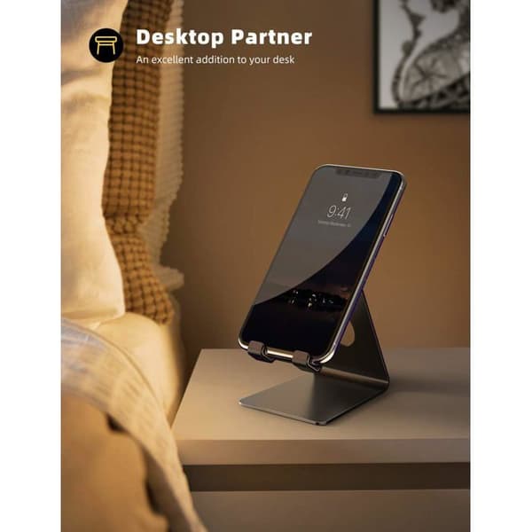 Telefonholder, telefon dockingstation - universal montering, beslag, base, sort