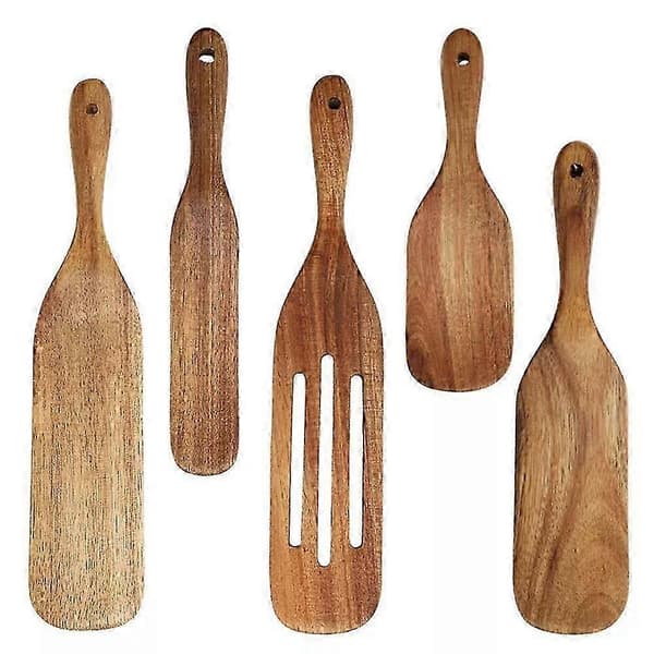 Träspatelset, Teak Spurtles Köksredskap för matlagning, Träset om 5 present