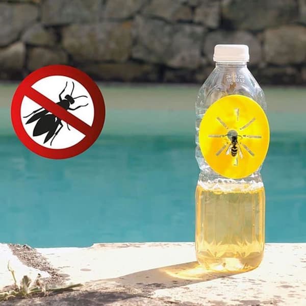 Förpackning med 6 DIY miljövänliga getingfällor för bålgetingar, flugor, flygande insekter, återvunna plastflaskor