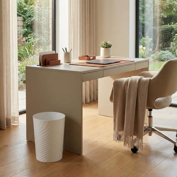 12L Søppelbøtte, Mørkeblå, Solid Plast, Kompakt Design for Kontor, Soverom, Kjøkken