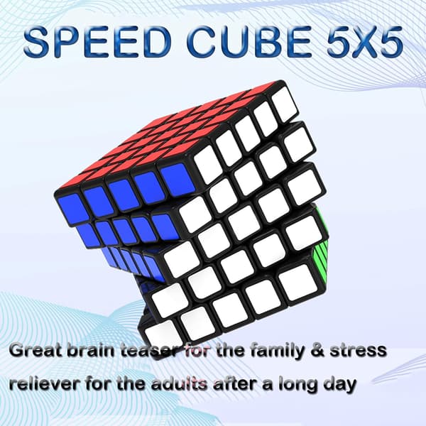 5x5x5 Speed Cube, 62mm Original Full Size Magic Cube Puzzle, Glattdreining Profesjonell kube for barn og voksne
