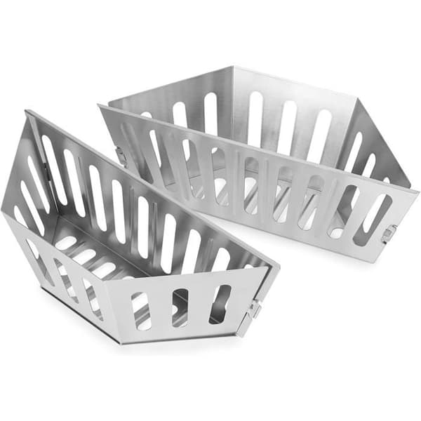 Kulholder - Sæt med 2 - Rustfrit stål - Direkte og Indirekte Madlavning - Til 57 og 67 cm Kuglegrill