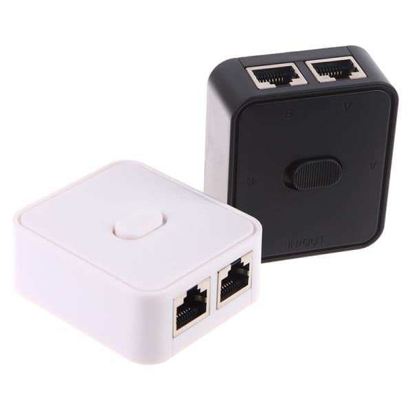 2-ports Gigabit netværksswitch RJ45 CAT 5/6 LAN HUB netværksswitch sort