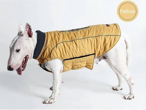 1 st vinterhundjacka varm väst med reflexränder och hål för selekoppel