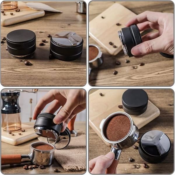 53mm Kaffedispenser til formalet kaffe, Barista-tilbehør, Tamper, Kaffedispenser, 304 rustfrit stål