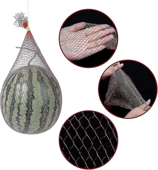 Vandmelonnet - 50-pak hængende vandmelonnetposer Melonhængekøjer Vugger til vandmelon, honningmelon, agurker 35 cm 45cm