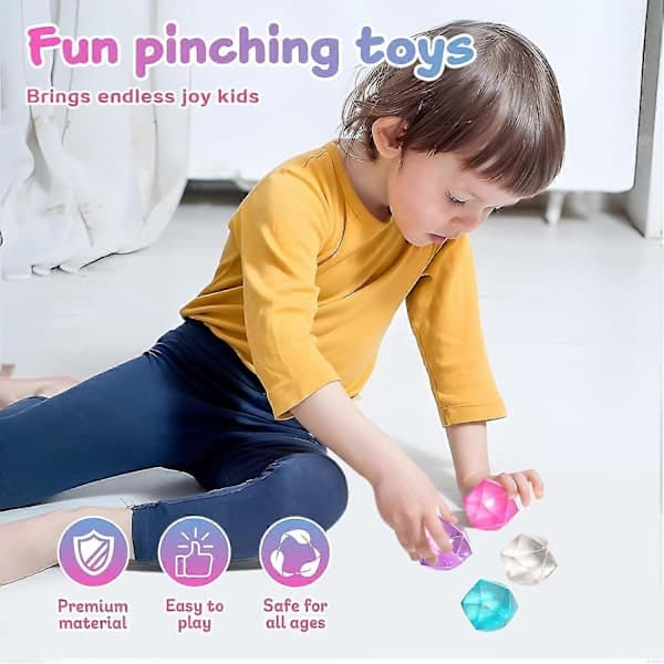 Tilfældig farve isterning Squishy Stress Cube Stressbolde, Malt Sukkerbold Fidget Sanselegetøj til Håndøvelser til Afslapning (LGL) 2 stk. 2pcs
