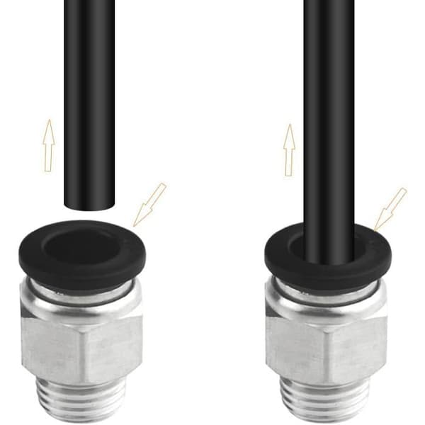 10 snabbkopplingspneumatiska kopplingar 10 mm utvändig gänga 1/4\" NPT förpackning med 10 PC10-N2 för tryckluft
