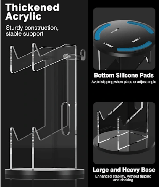 Oppbevaringsstativ, 2-i-1 spillkontroller- og headsetholder for PS4, PS5, Xbox