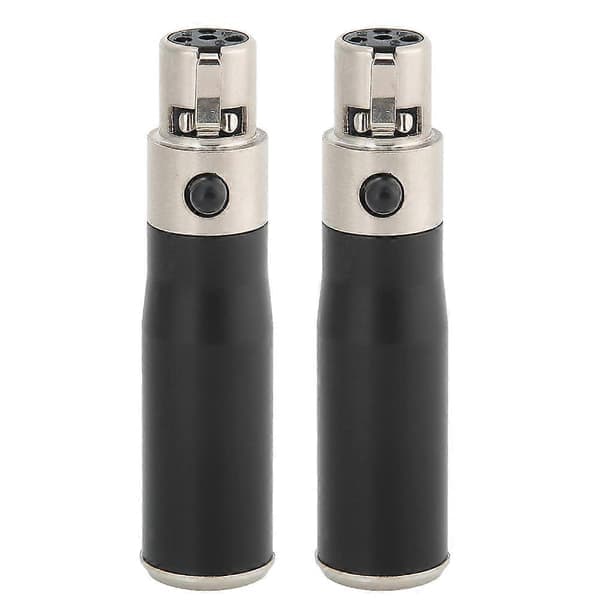 2 stk. Mini XLR 3-benet han til Mini XLR 4-benet hun zinklegeringshus lydadapterstik_Gode ting