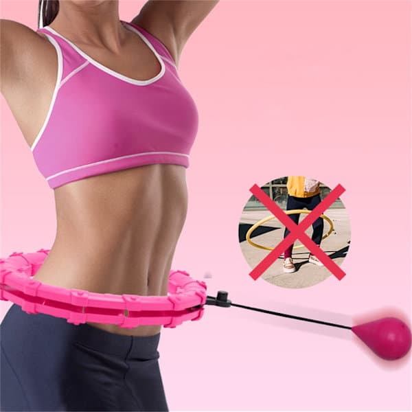 Viktad Smart Hula Hoop - med 24 avtagbara delar Pink