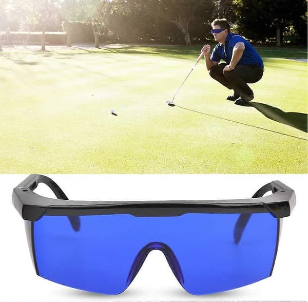 Golfboldfinderbriller med blåt tonede linser til at finde bolden